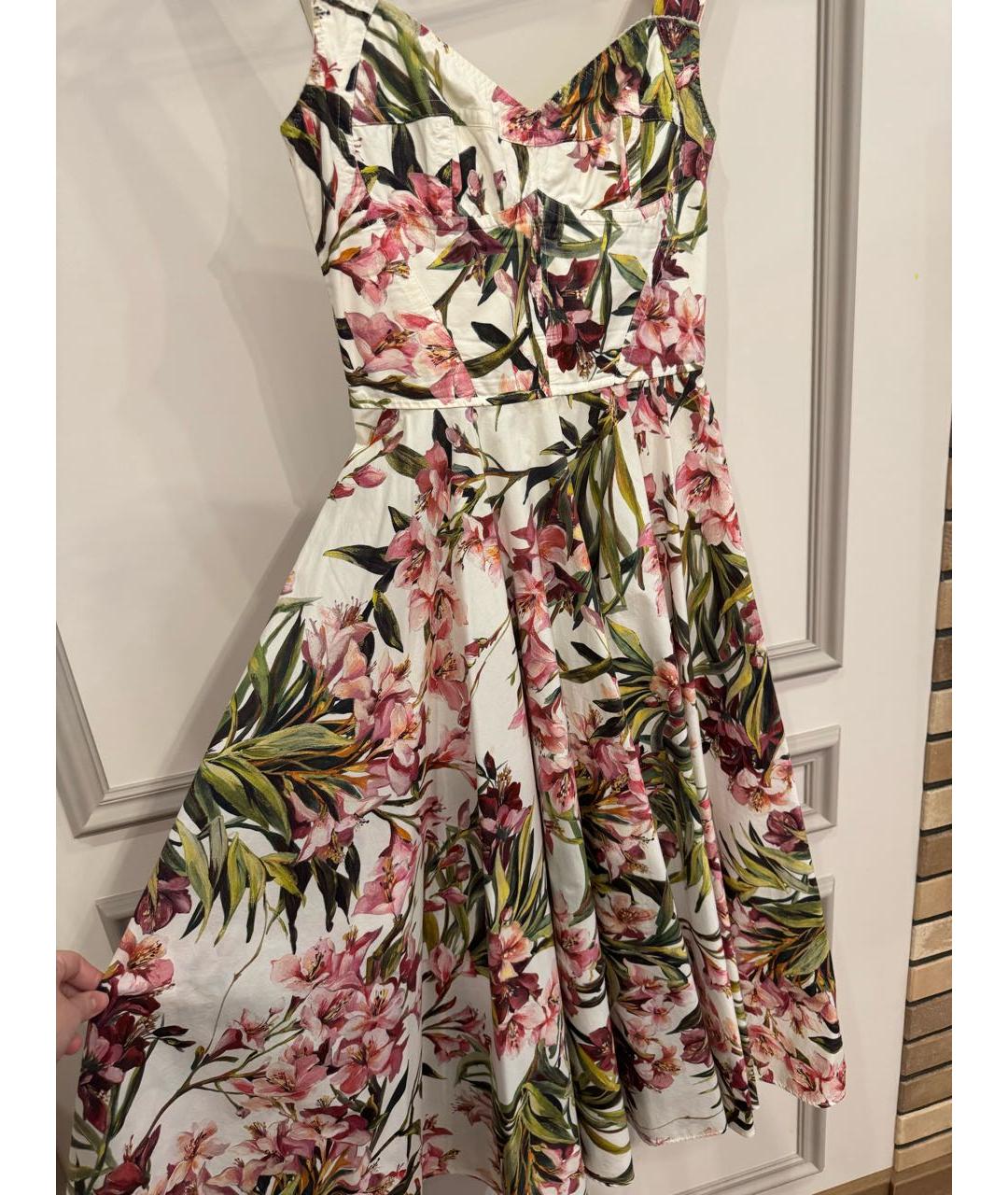 DOLCE&GABBANA Розовый хлопко-эластановый сарафан, фото 5