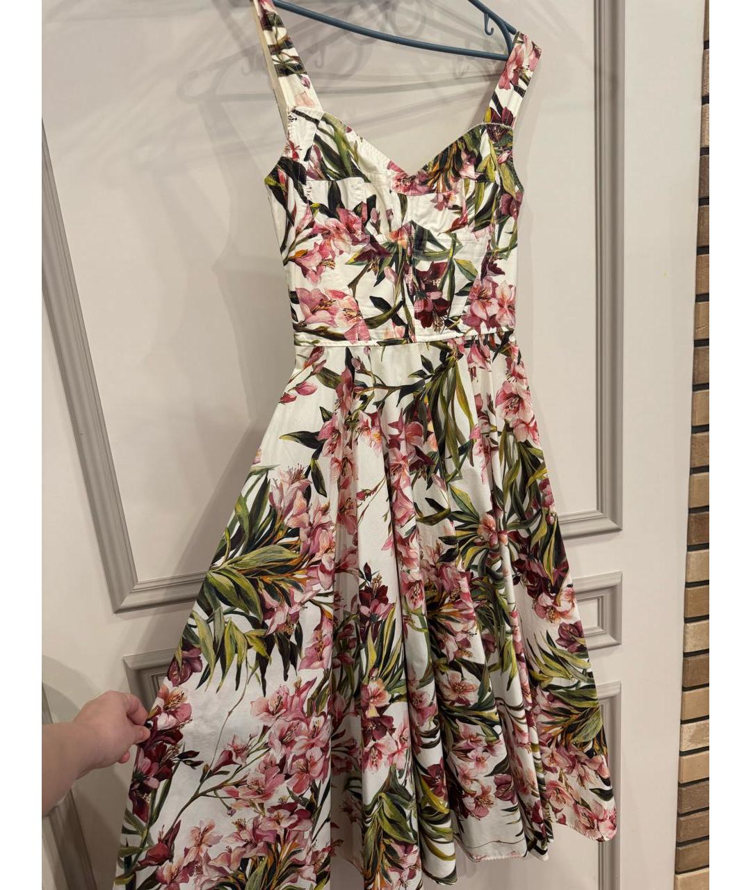 DOLCE&GABBANA Розовый хлопко-эластановый сарафан, фото 2