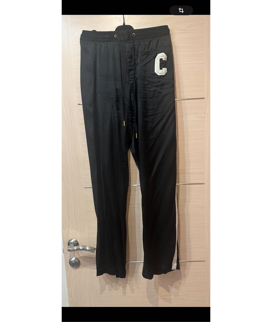 CELINE Черные шелковые прямые брюки, фото 2