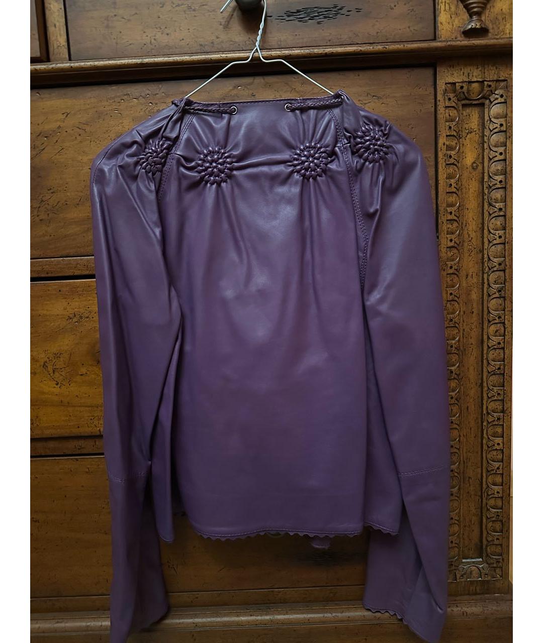 ESCADA Фиолетовая кожаная куртка, фото 3
