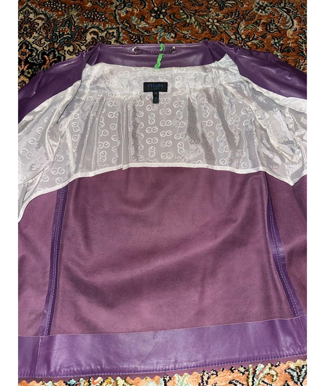 ESCADA Фиолетовая кожаная куртка, фото 5