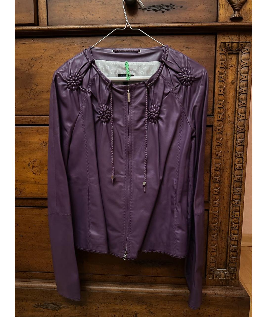 ESCADA Фиолетовая кожаная куртка, фото 4