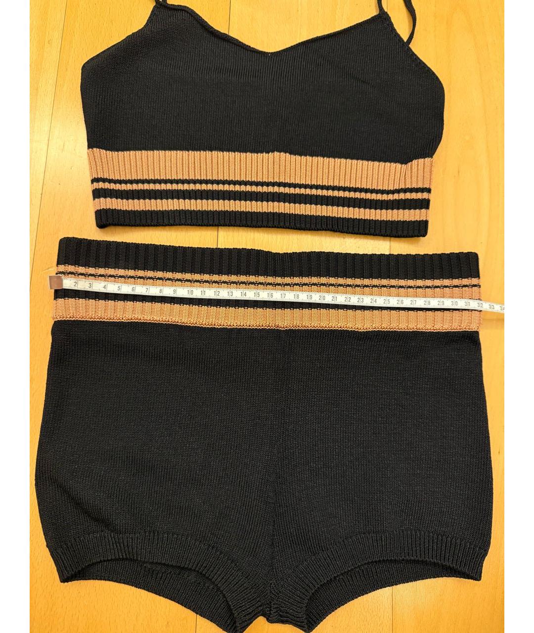 DRIES VAN NOTEN Черные полиэстеровые шорты, фото 6