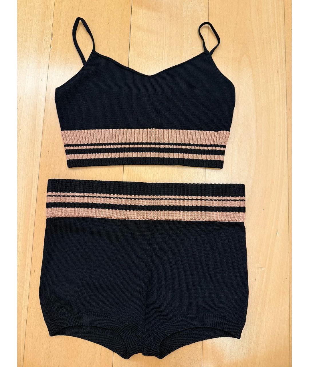 DRIES VAN NOTEN Черные полиэстеровые шорты, фото 7