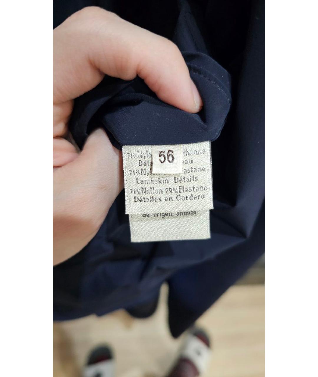 HERMES Темно-синий тренч / плащ, фото 5