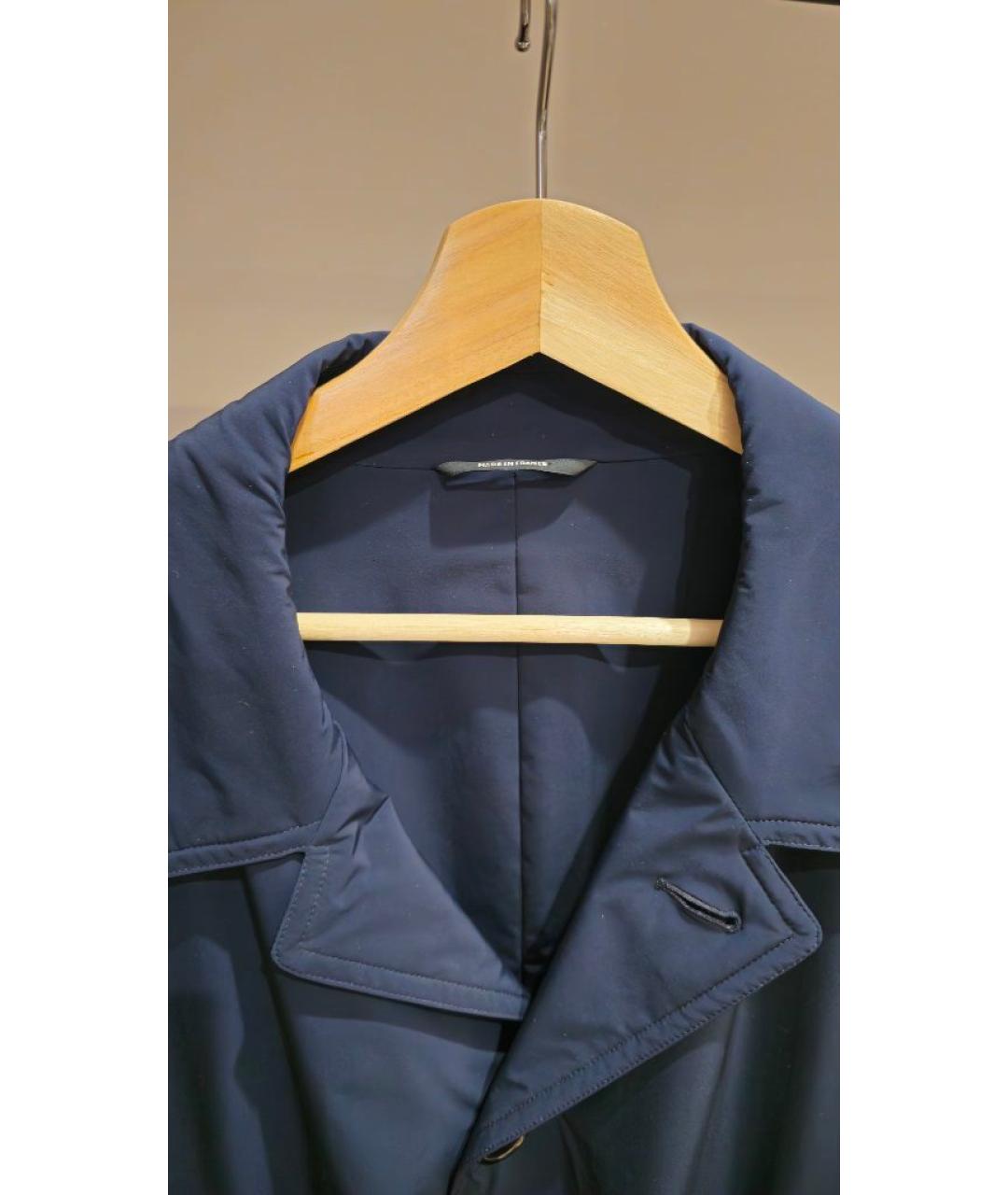 HERMES Темно-синий тренч / плащ, фото 3