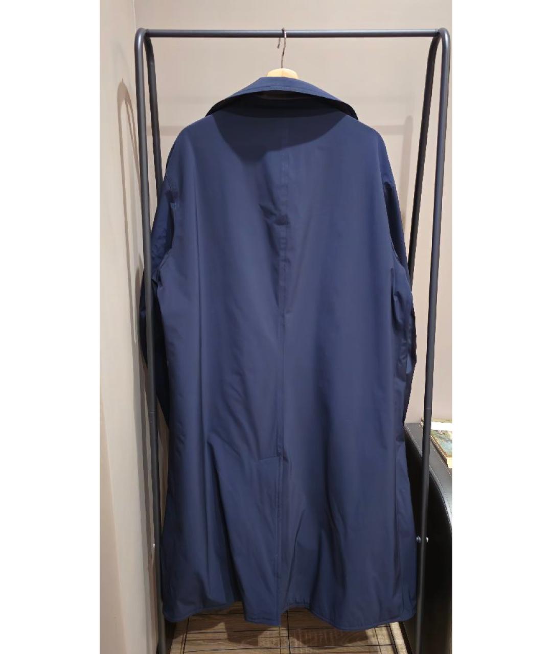 HERMES Темно-синий тренч / плащ, фото 2