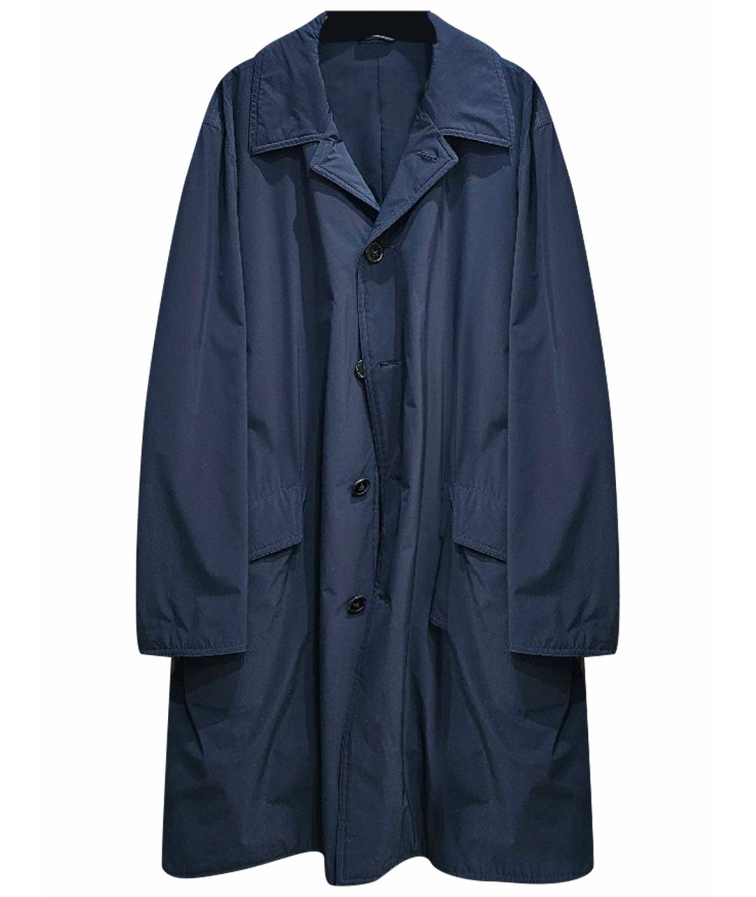 HERMES Темно-синий тренч / плащ, фото 1