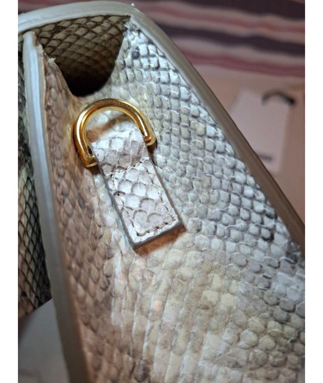 JACQUEMUS Бежевая кожаная сумка с короткими ручками, фото 2