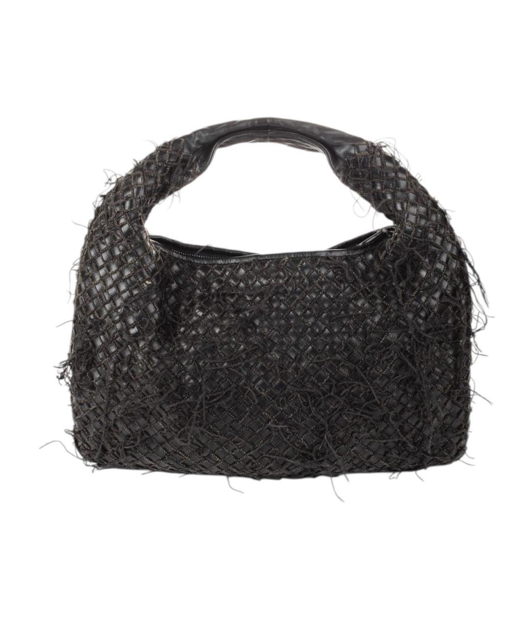 BOTTEGA VENETA Черная кожаная сумка с короткими ручками, фото 9