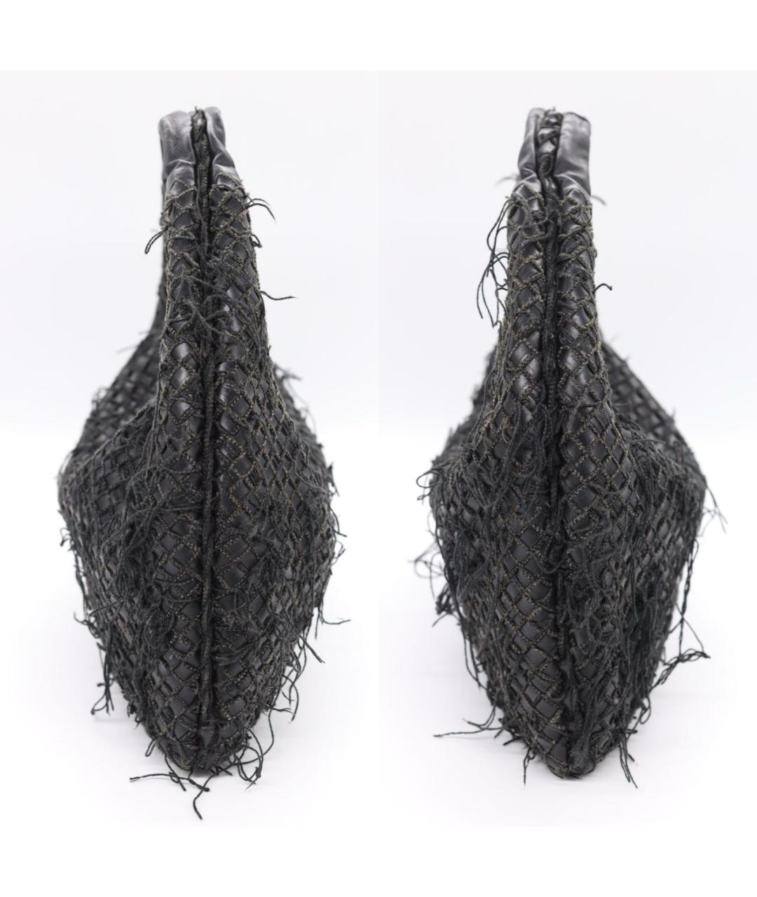 BOTTEGA VENETA Черная кожаная сумка с короткими ручками, фото 3