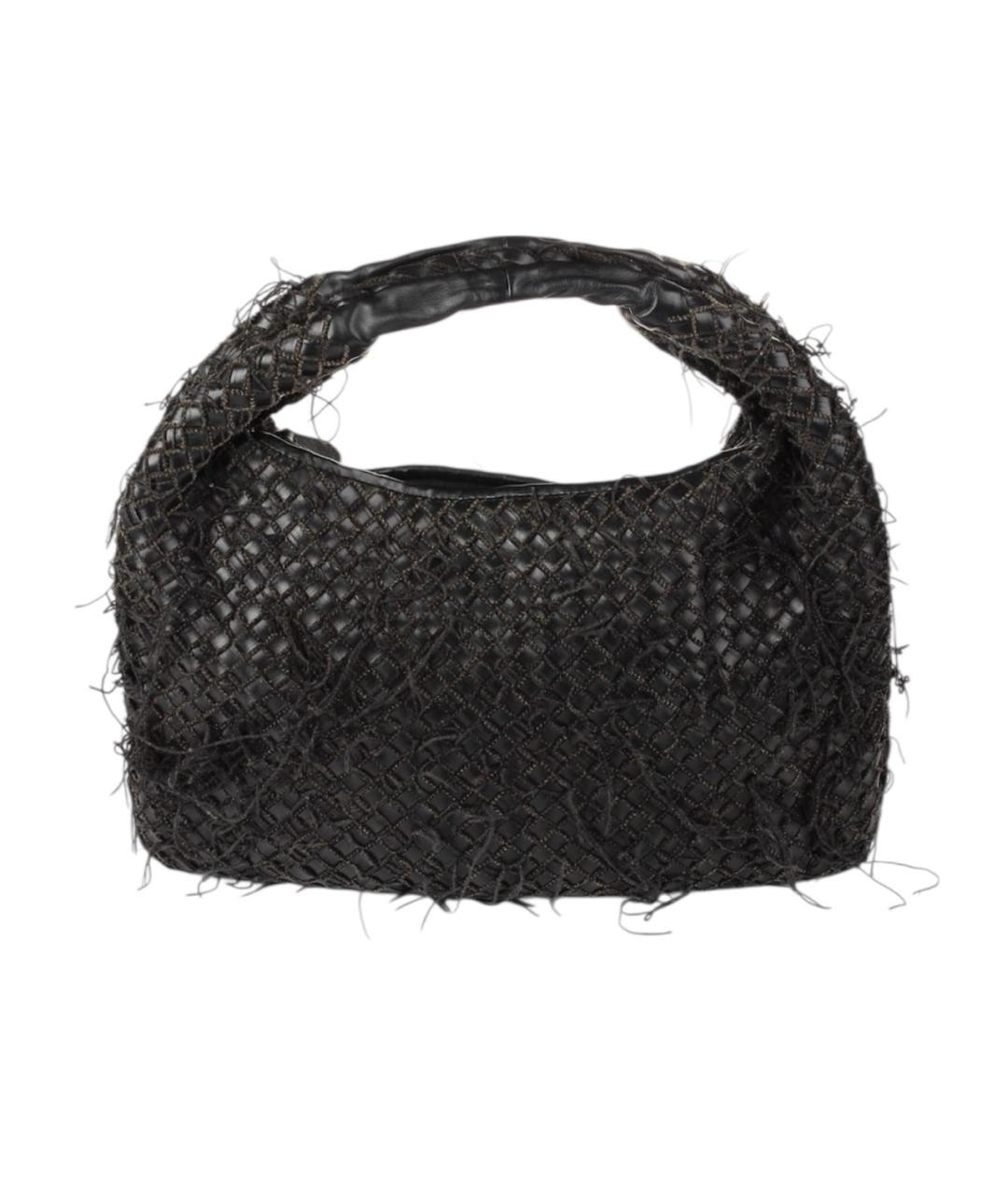 BOTTEGA VENETA Черная кожаная сумка с короткими ручками, фото 2