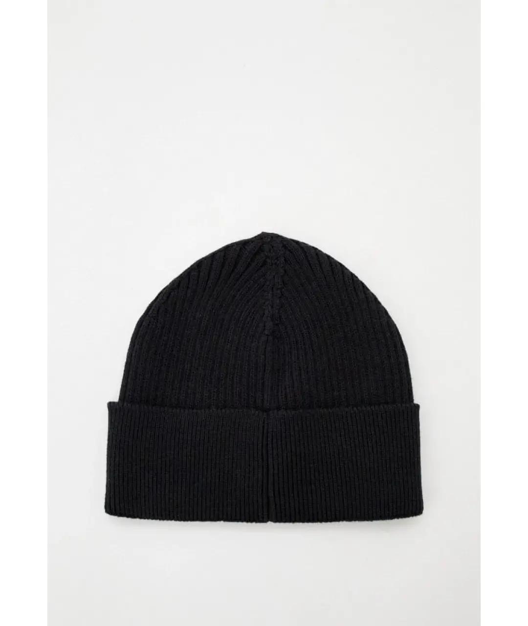 HUGO BOSS Черная хлопковая шапка, фото 2
