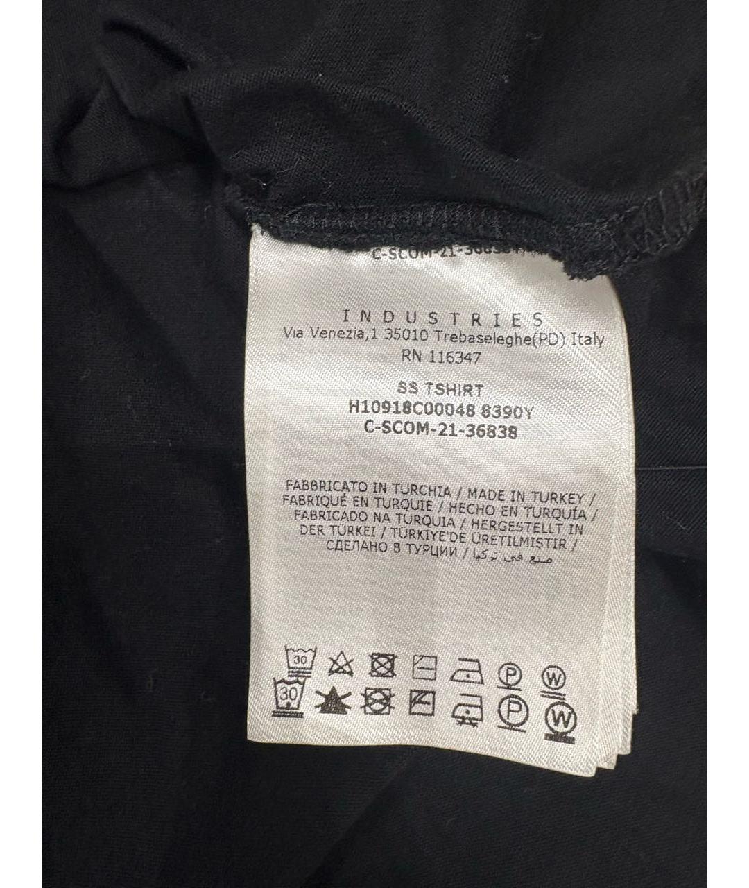 MONCLER Черная хлопковая футболка, фото 3