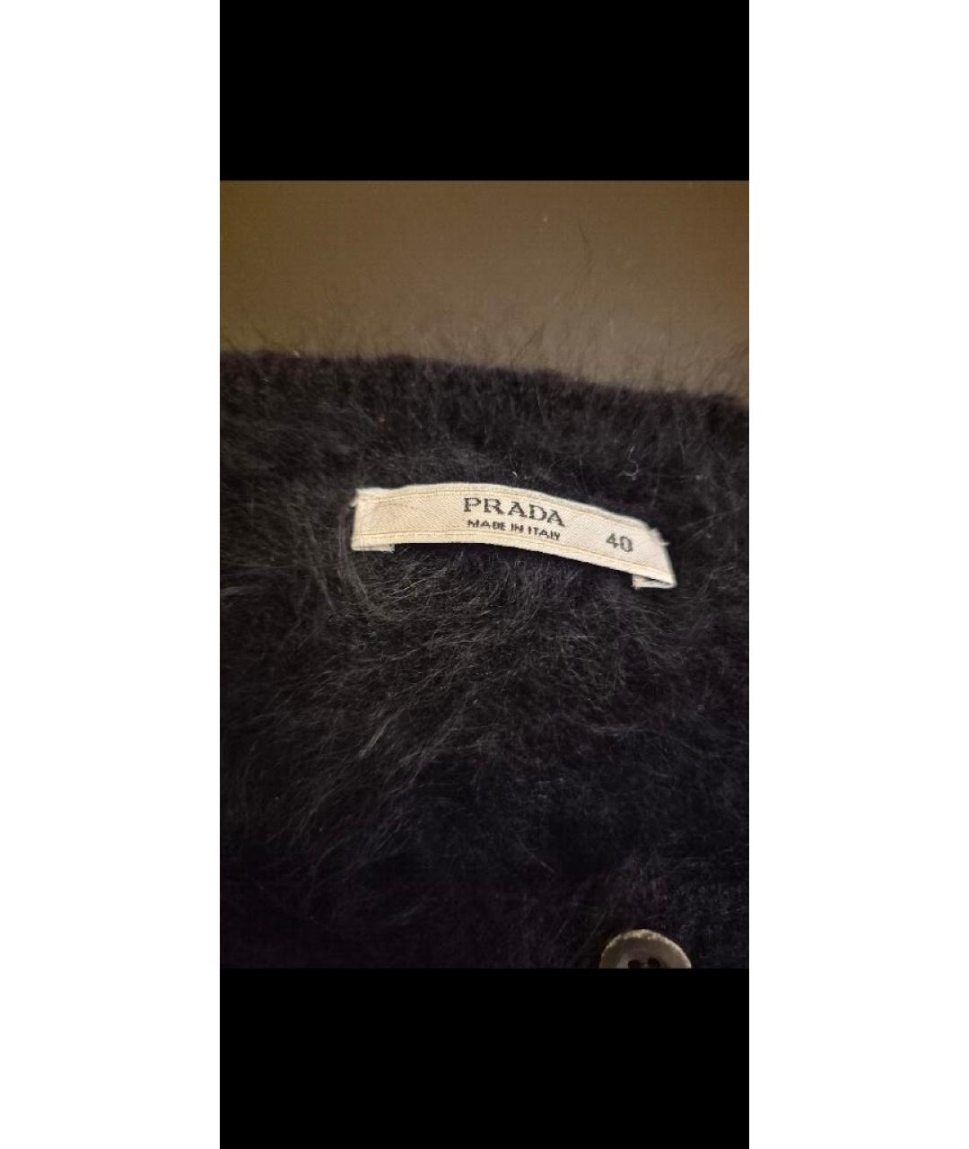 PRADA Черный шерстяной кардиган, фото 2