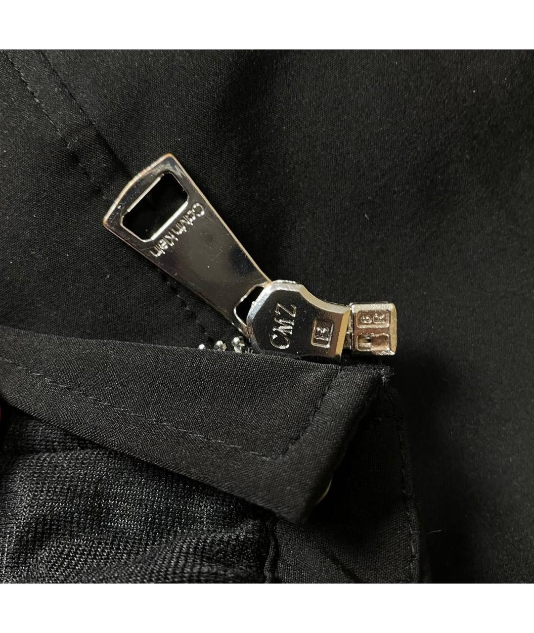 CALVIN KLEIN Черный полиэстеровый тренч/плащ, фото 7