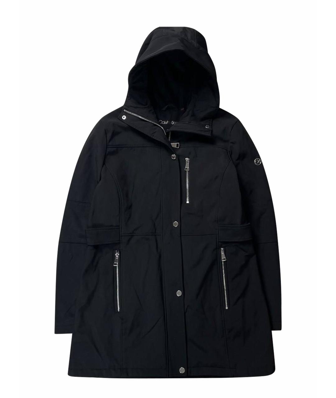 CALVIN KLEIN Черный полиэстеровый тренч/плащ, фото 1