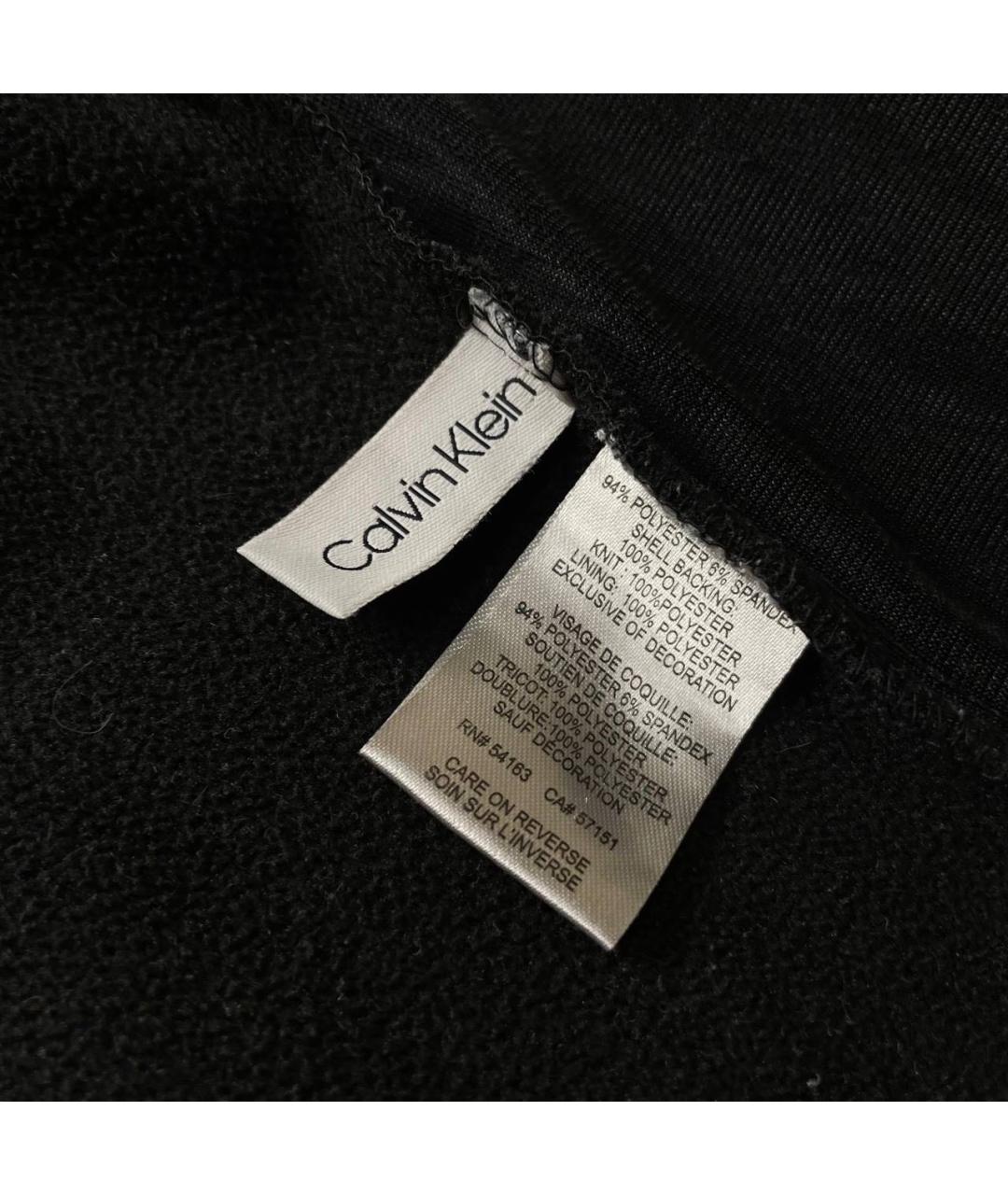 CALVIN KLEIN Черный полиэстеровый тренч/плащ, фото 6