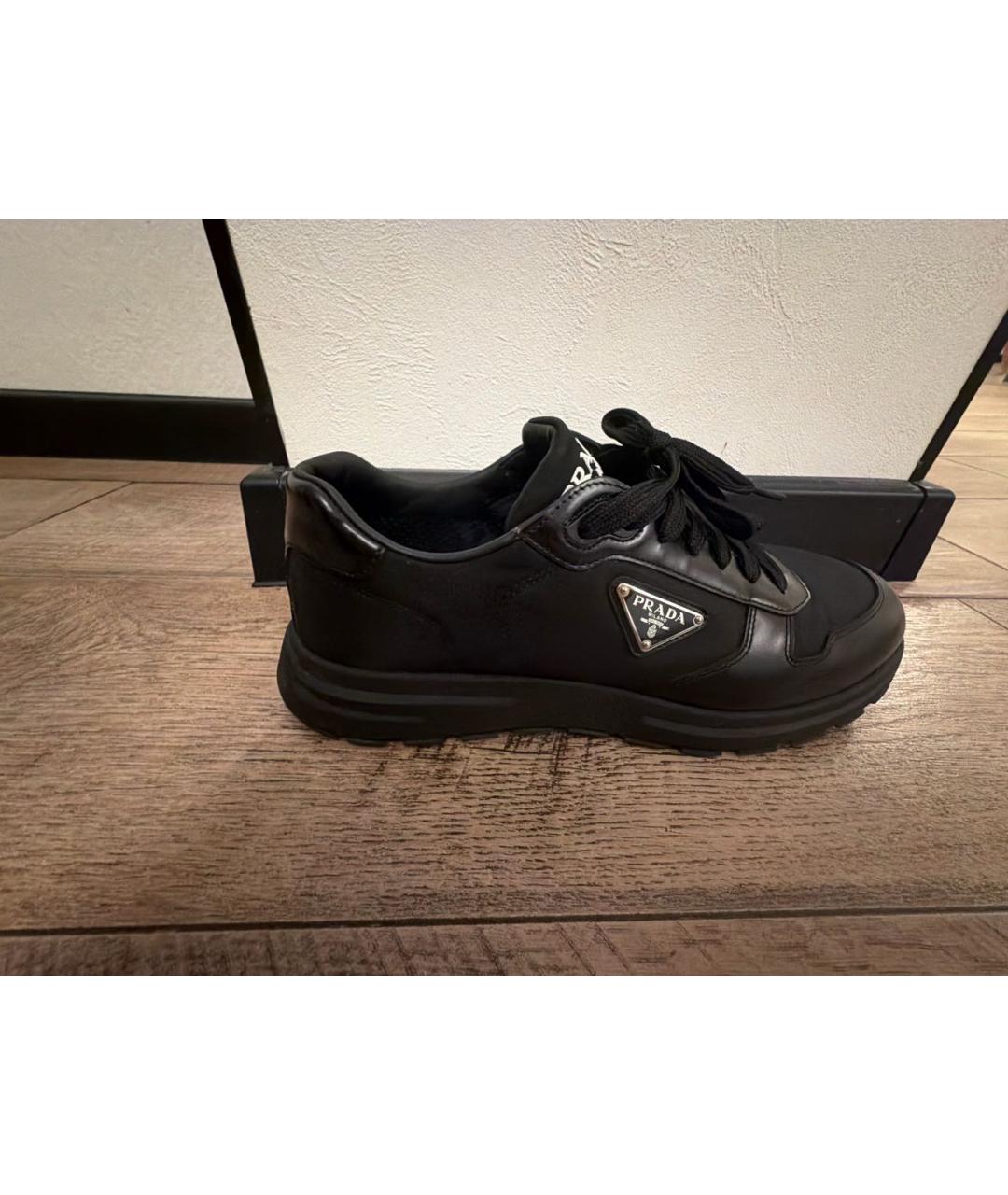 PRADA Черные кожаные низкие ботинки, фото 5