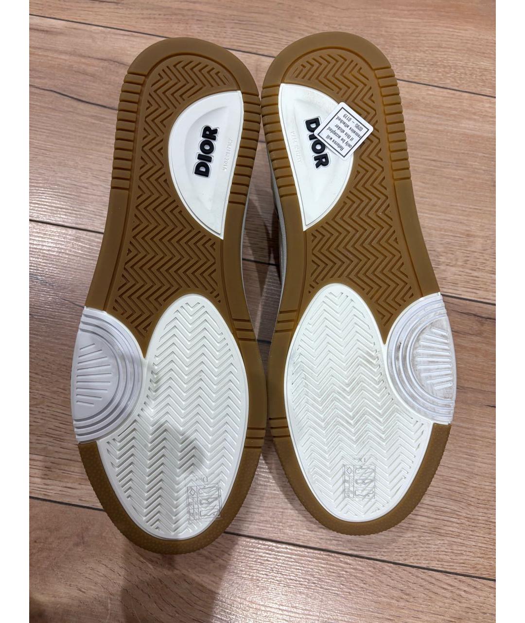 CHRISTIAN DIOR Белые кожаные низкие кроссовки / кеды, фото 2