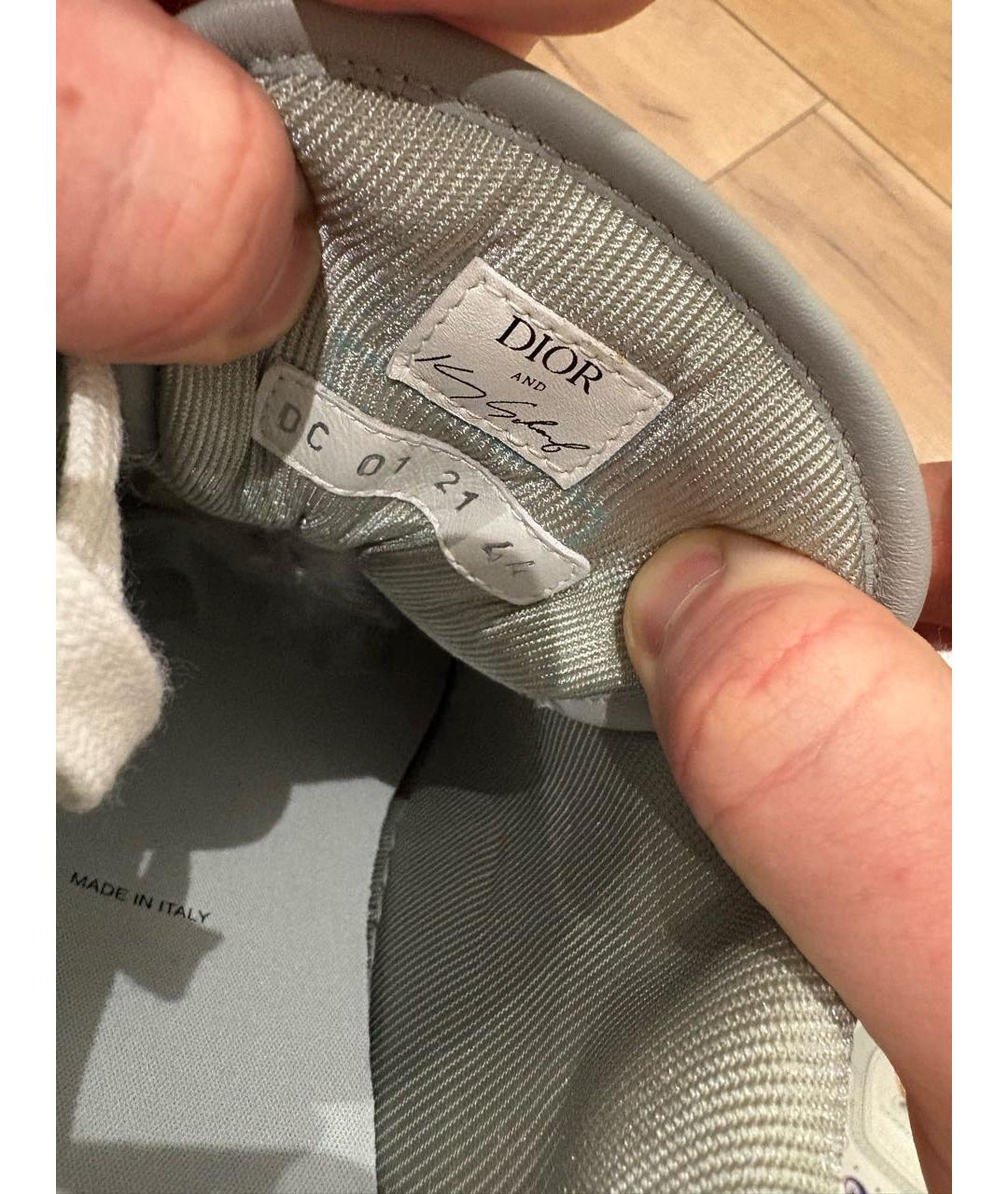 CHRISTIAN DIOR Белые кожаные низкие кроссовки / кеды, фото 3