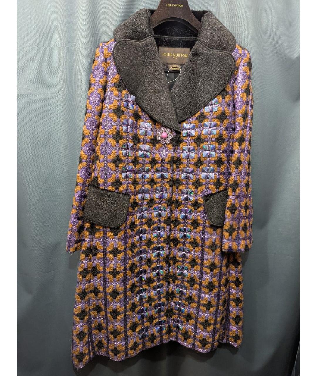 LOUIS VUITTON Фиолетовое пальто, фото 10