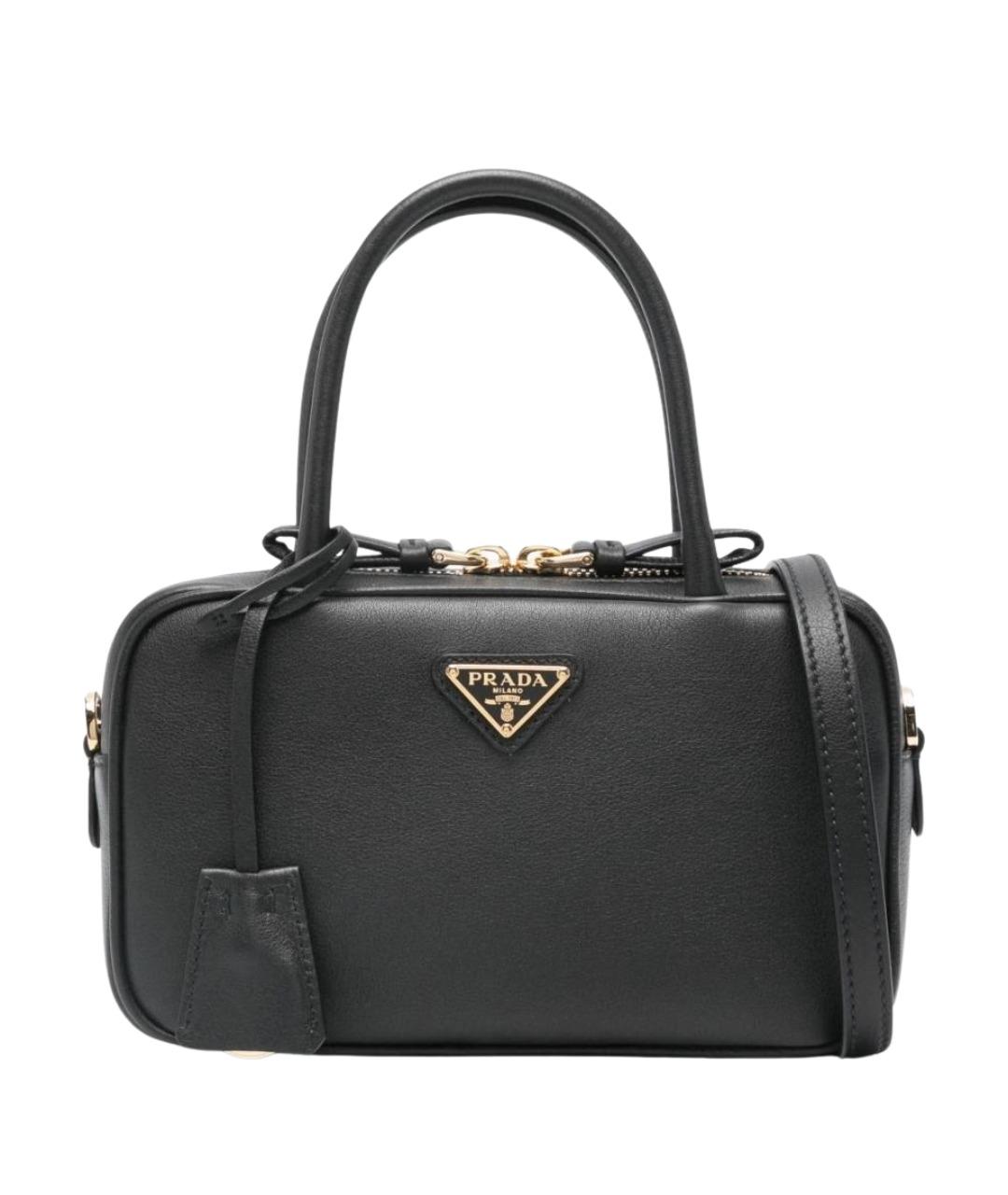 PRADA Черная кожаная сумка через плечо, фото 1