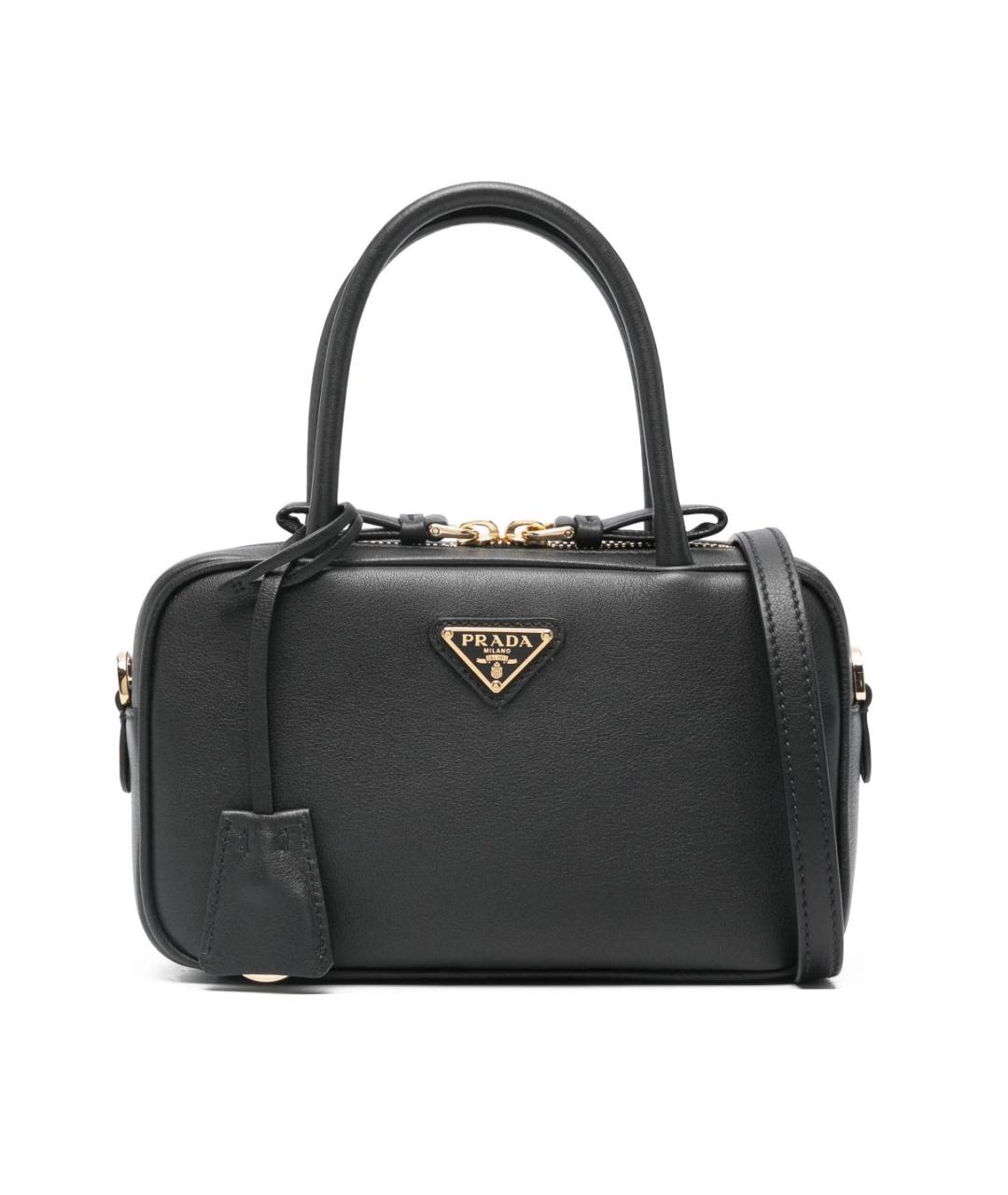 PRADA Черная кожаная сумка через плечо, фото 4