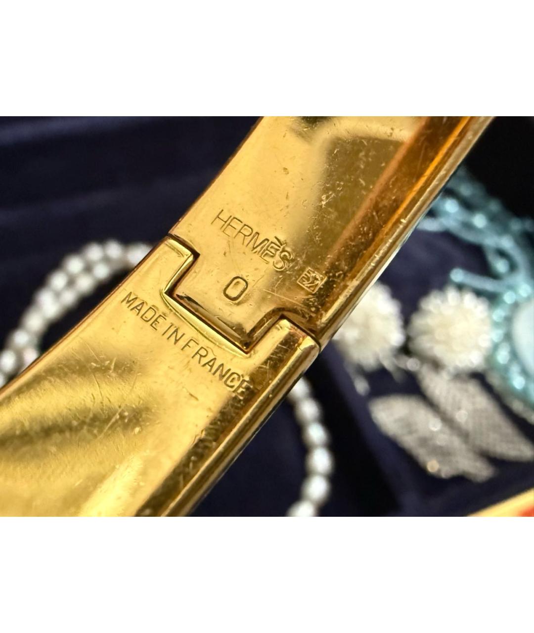 HERMES Розовый металлический браслет, фото 2