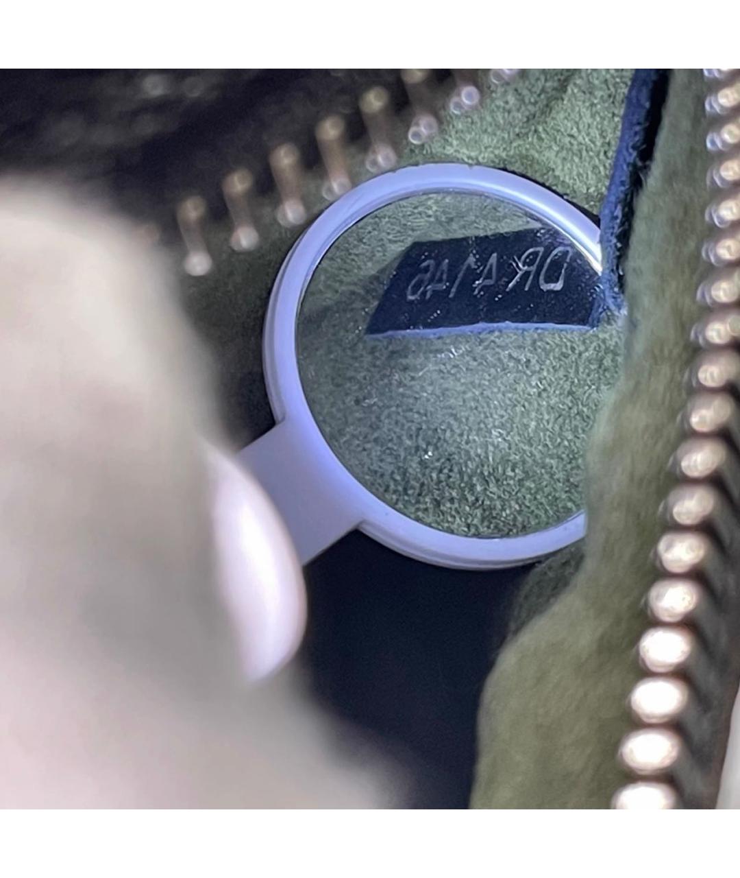 LOUIS VUITTON Черная кожаная сумка через плечо, фото 6