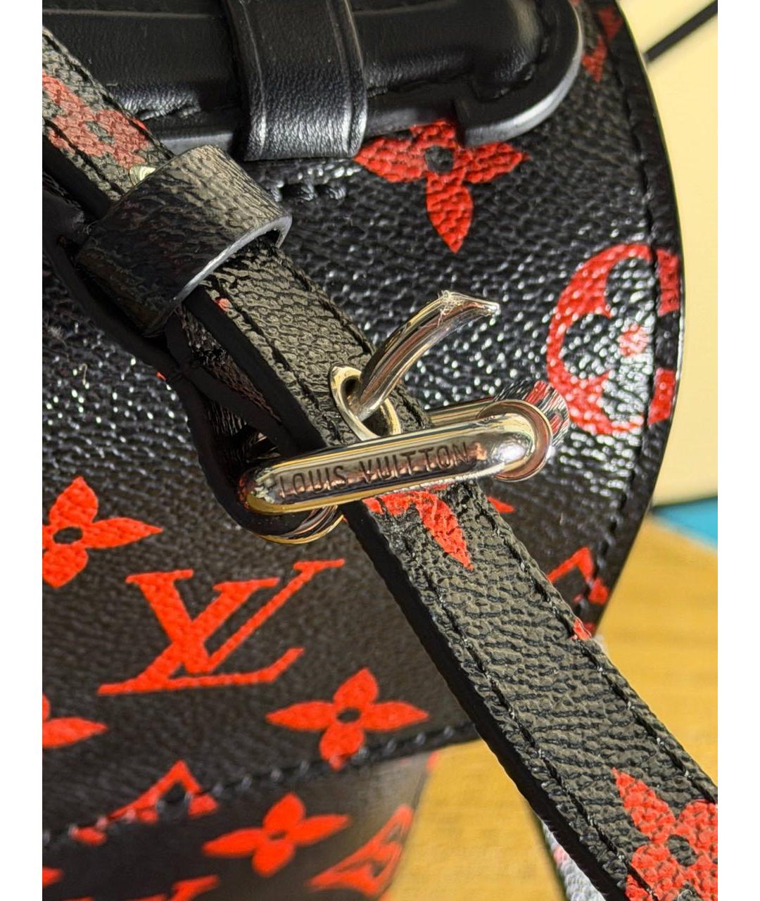 LOUIS VUITTON Черная кожаная сумка через плечо, фото 4