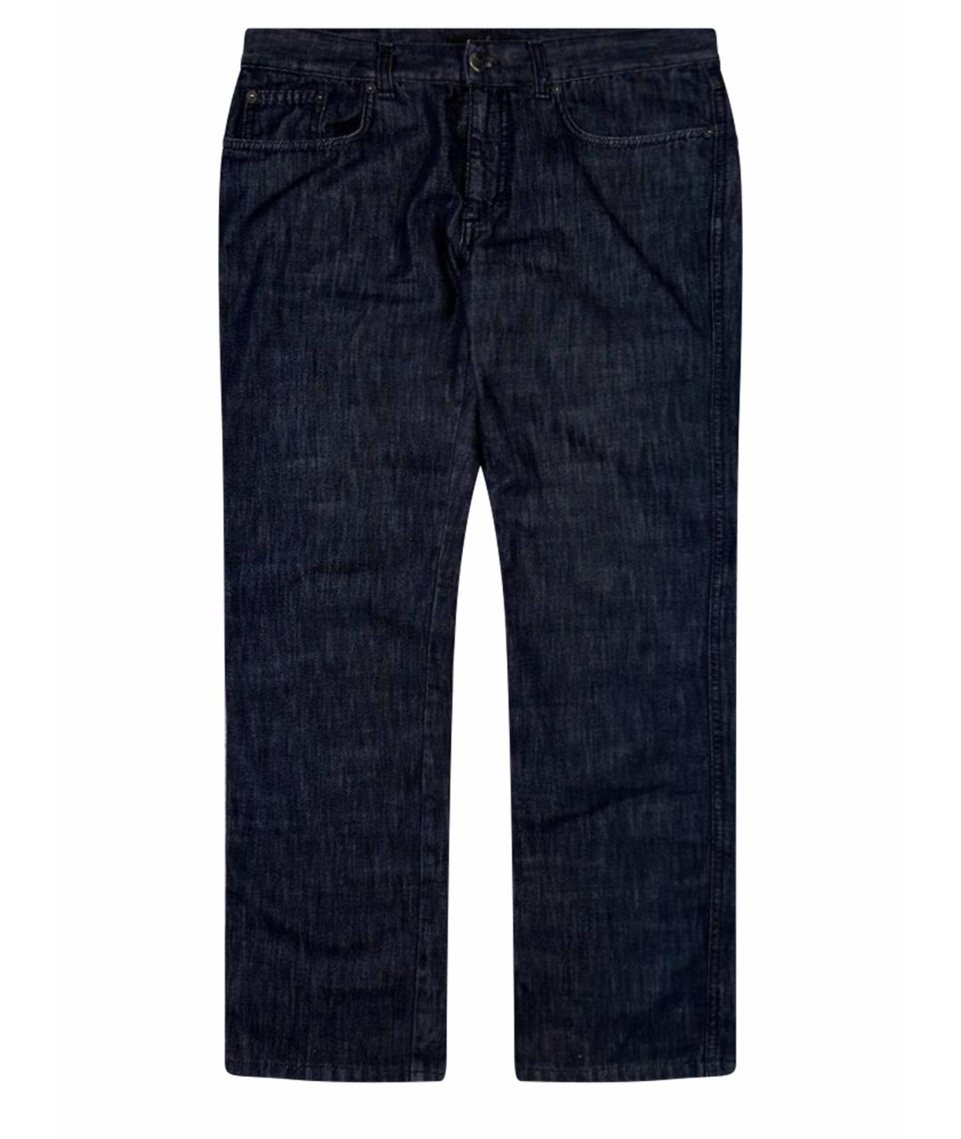 ERMENEGILDO ZEGNA XXX Антрацитовые хлопковые повседневные брюки, фото 1