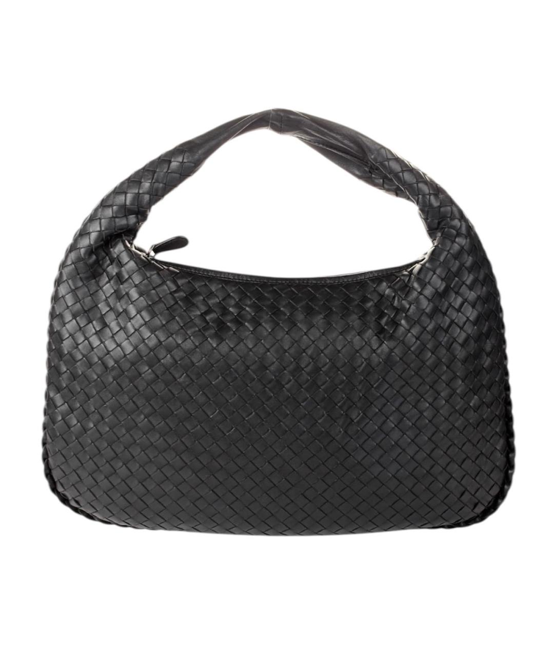 BOTTEGA VENETA Черная кожаная сумка через плечо, фото 1