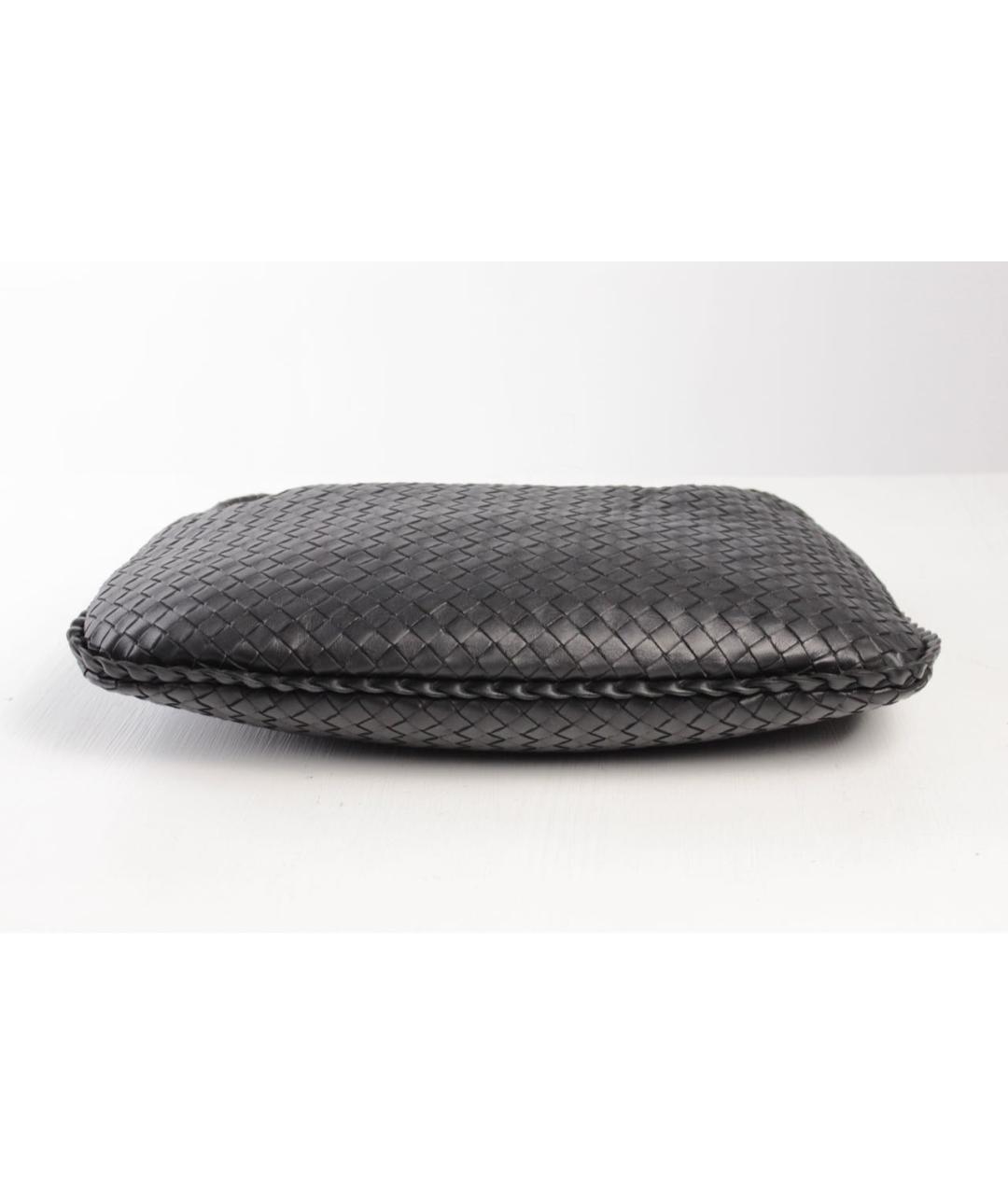 BOTTEGA VENETA Черная кожаная сумка через плечо, фото 5