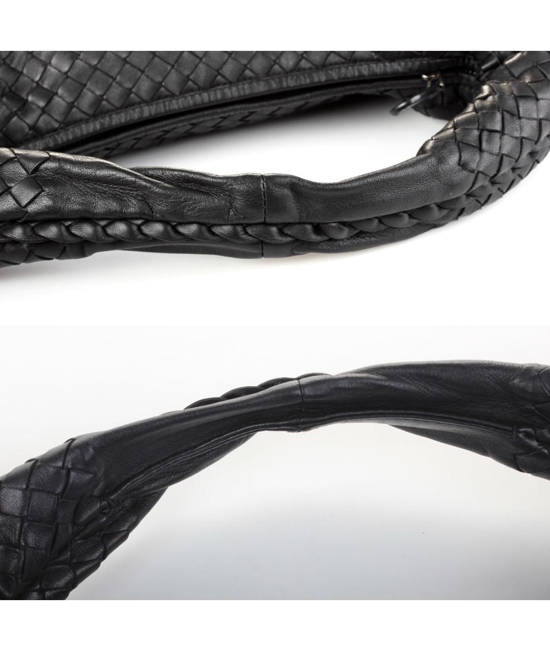 BOTTEGA VENETA Черная кожаная сумка через плечо, фото 6