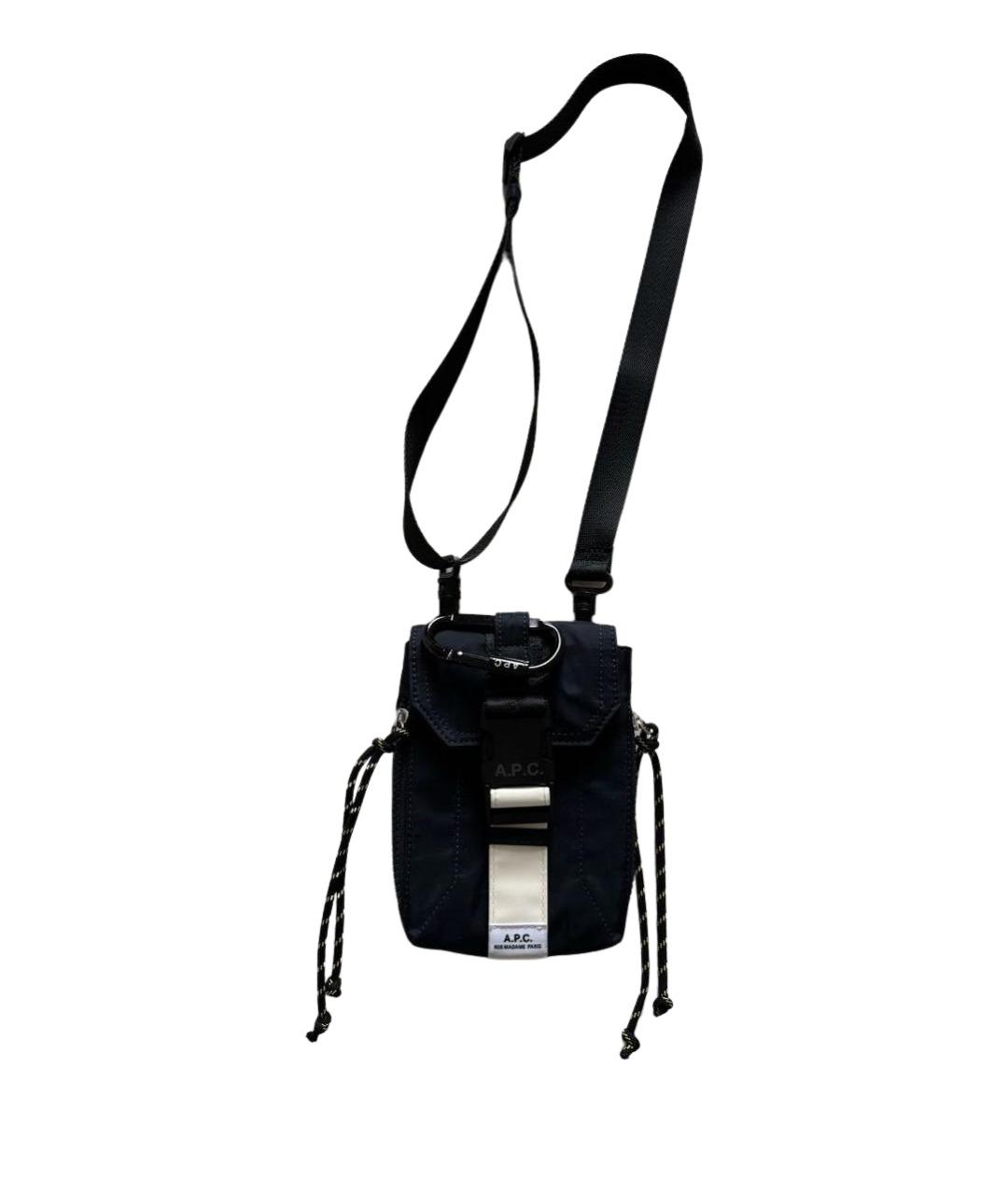 A.P.C. Темно-синяя тканевая сумка на плечо, фото 1