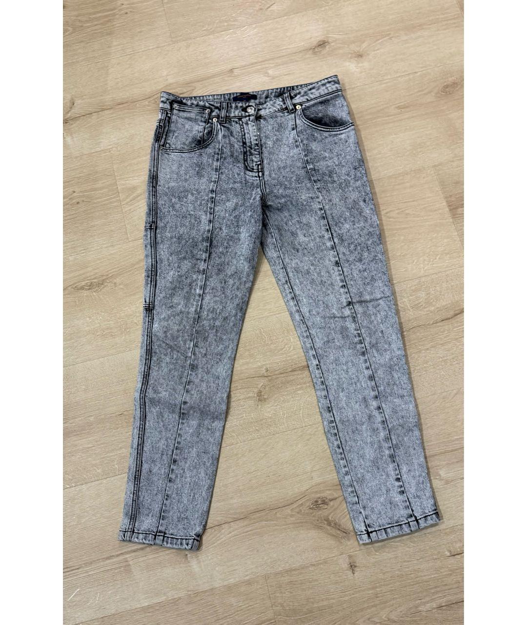 LOUIS VUITTON Серые хлопковые джинсы слим, фото 5