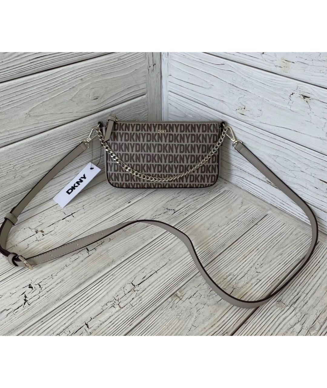 DKNY Коричневая сумка через плечо из искусственной кожи, фото 2