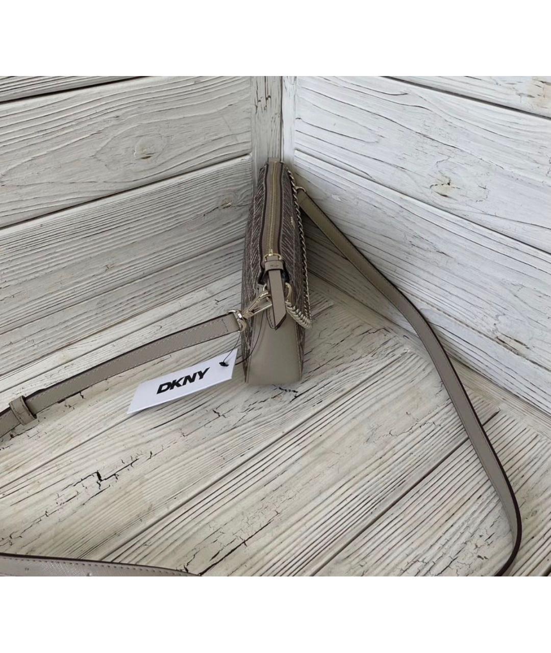 DKNY Коричневая сумка через плечо из искусственной кожи, фото 5