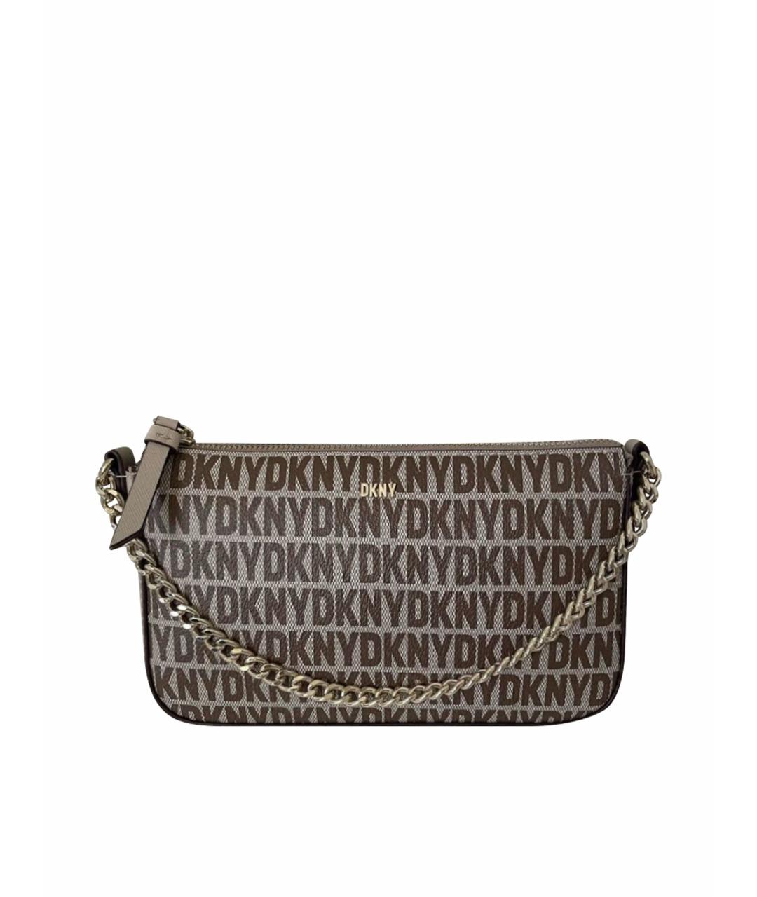 DKNY Коричневая сумка через плечо из искусственной кожи, фото 1