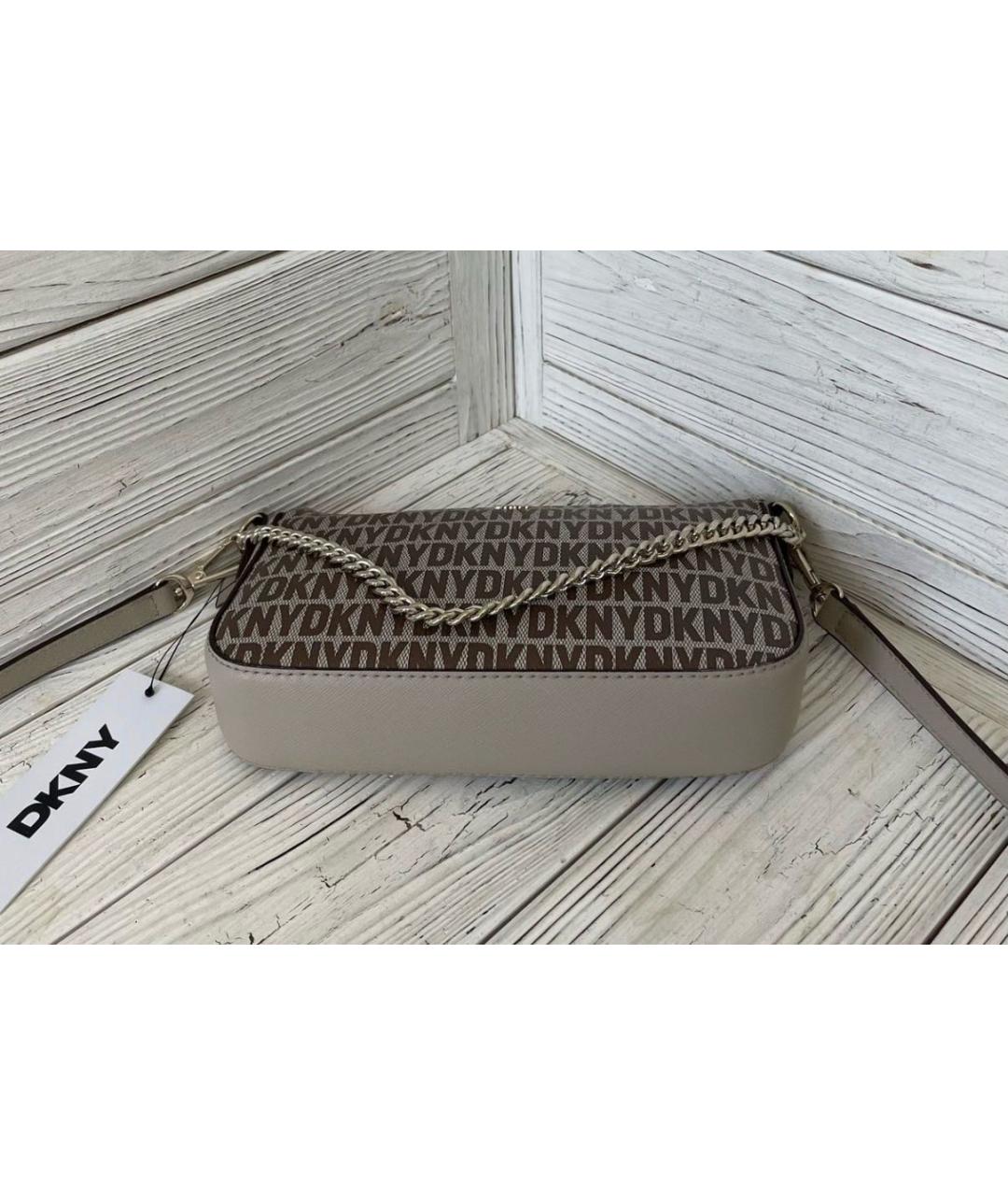 DKNY Коричневая сумка через плечо из искусственной кожи, фото 6