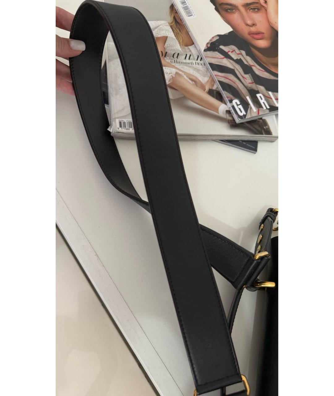 BALMAIN Черная кожаная сумка с короткими ручками, фото 7