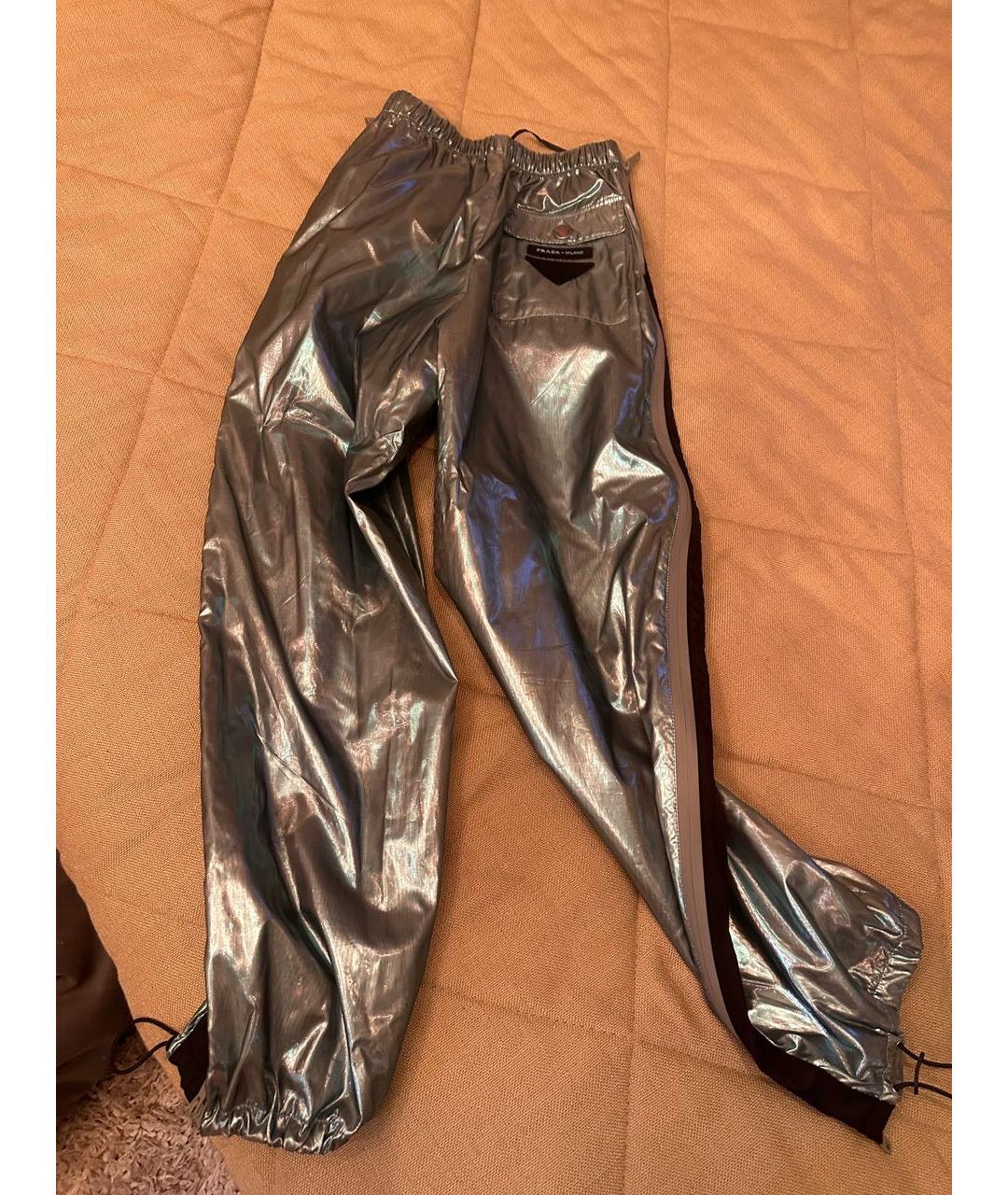 PRADA Мульти полиамидовые брюки широкие, фото 2