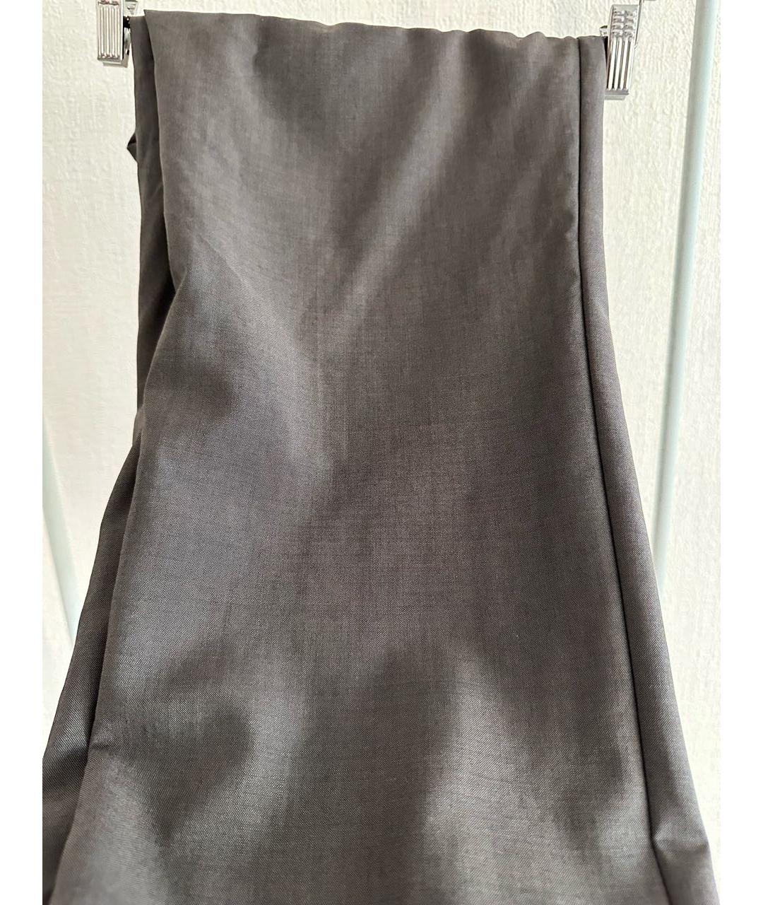 BURBERRY Коричневые шерстяные классические брюки, фото 2