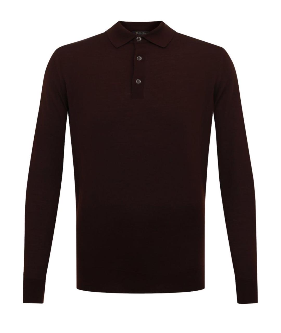 LORO PIANA Коричневый шерстяной джемпер / свитер, фото 9