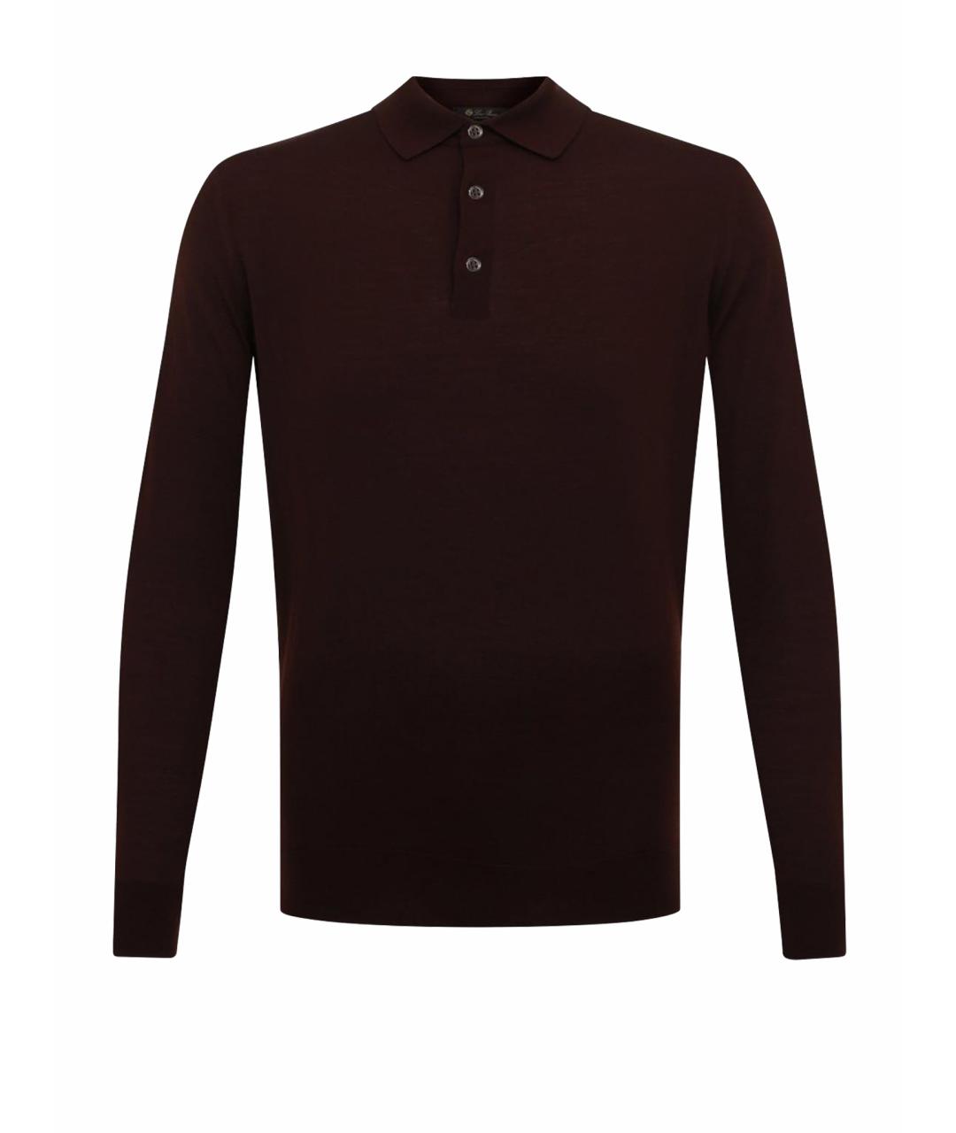 LORO PIANA Коричневый шерстяной джемпер / свитер, фото 1