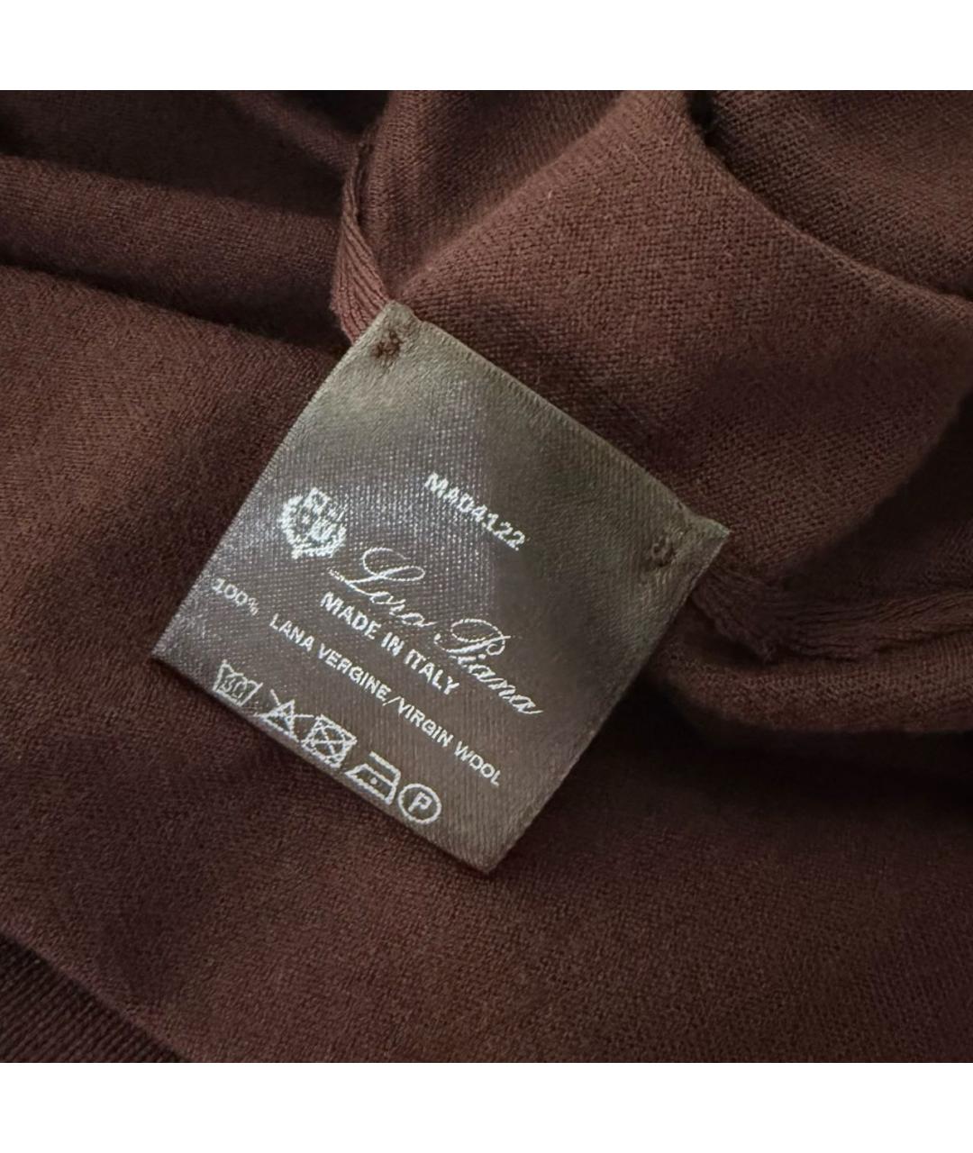 LORO PIANA Коричневый шерстяной джемпер / свитер, фото 4
