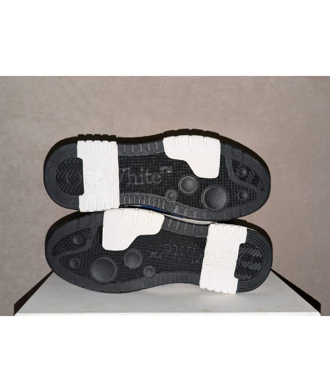 OFF-WHITE Мульти кожаные высокие кроссовки / кеды, фото 4