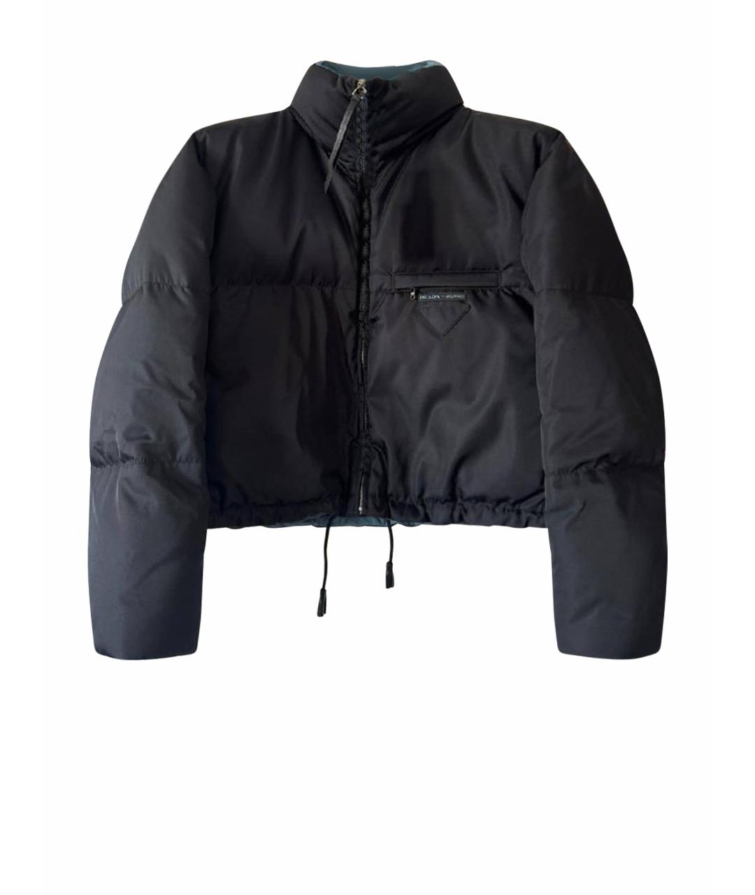 PRADA Черный полиэстеровый пуховик, фото 1