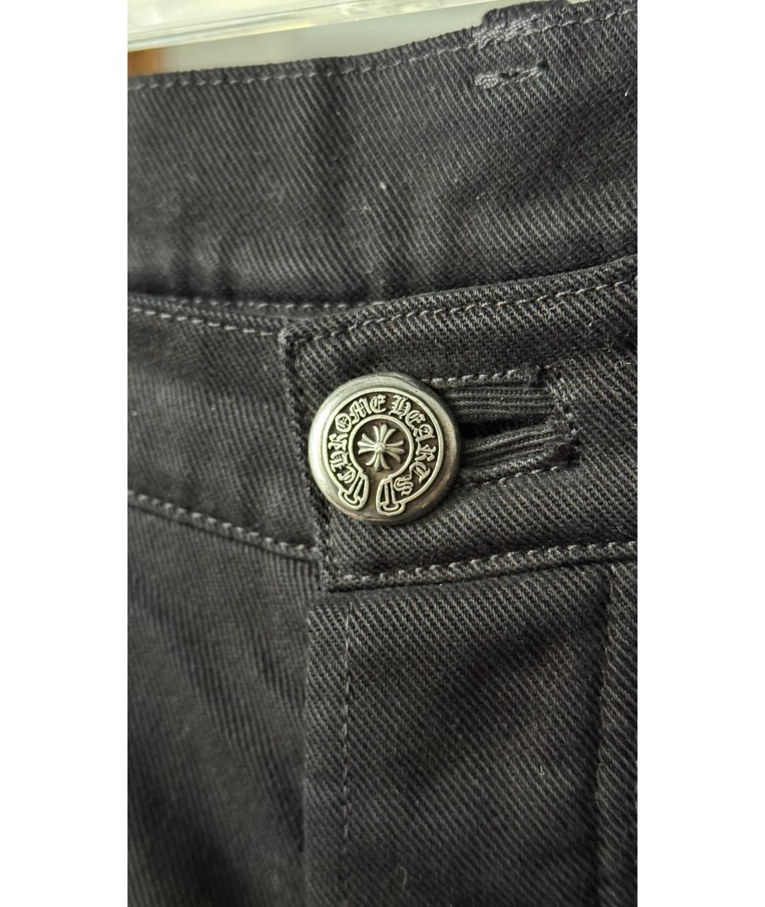 CHROME HEARTS Черные прямые джинсы, фото 4